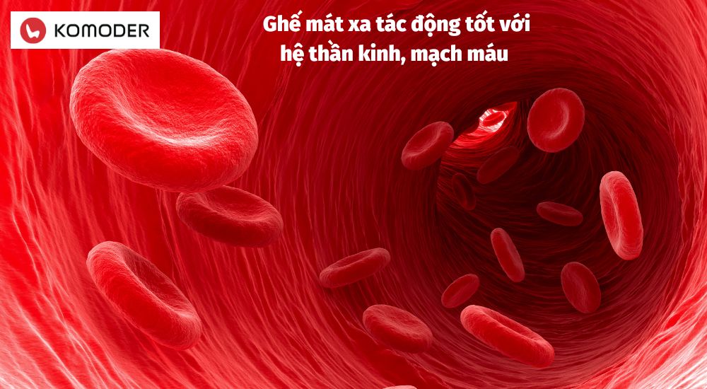 Ghế mát xa tác động tốt với hệ thần kinh, mạch máu