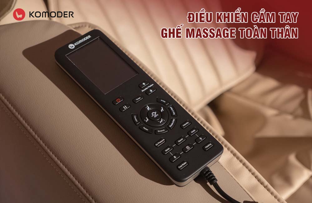 Bảng điều khiển của ghế massage cầm tay