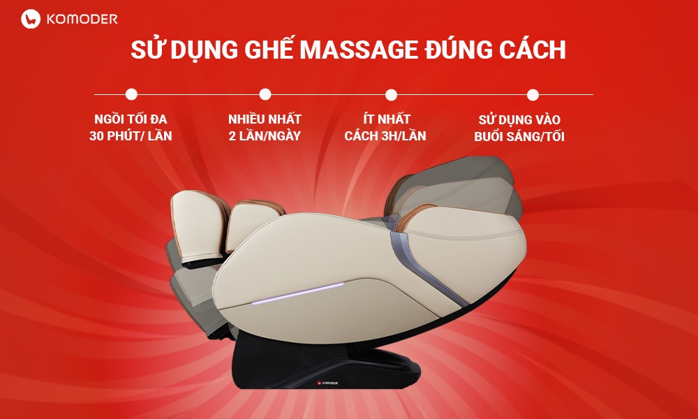 sử dụng ghế massage đúng cách