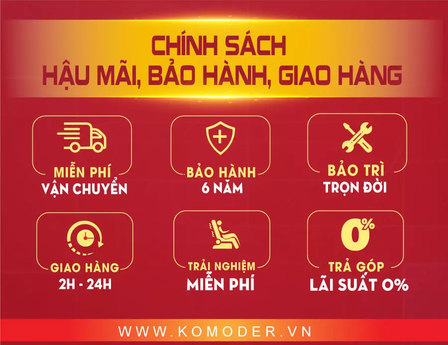 Chế độ hậu mãi của ghế massage tại Thái Bình